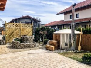 Estufa de leña integrada para bañera de hidromasaje – 30 kW en acero inoxidable 316