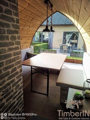 Glamping pod de madera TimberIN, vista frontal