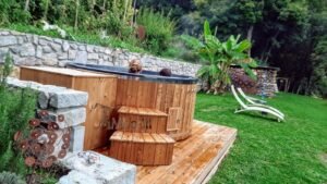 TimberIN Nordic™ External Comfort – jacuzzi con estufa exterior – foto del producto