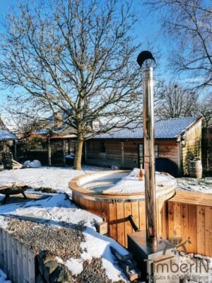 TimberIN Nordic™ External Comfort – jacuzzi con estufa exterior – foto del producto